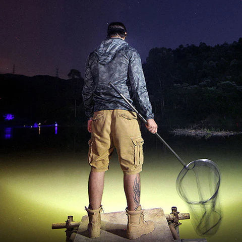 Lanterna de Cabeça Recarregável USB com Zoom Super Potente