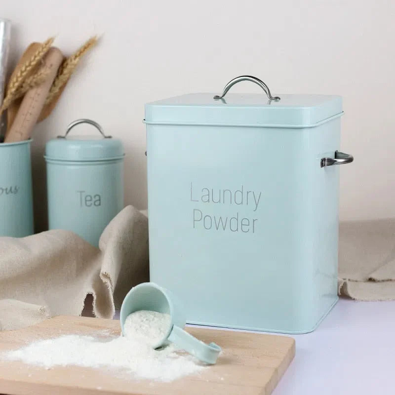 Lata Vintage para Armazenamento de Sabão em Pó