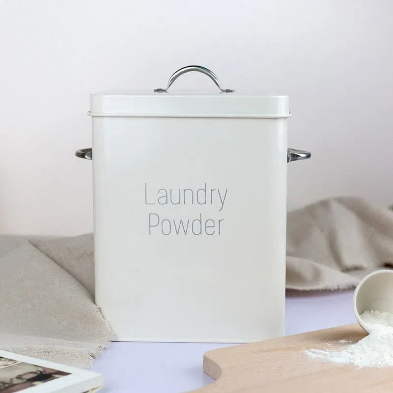 Lata Vintage para Armazenamento de Sabão em Pó