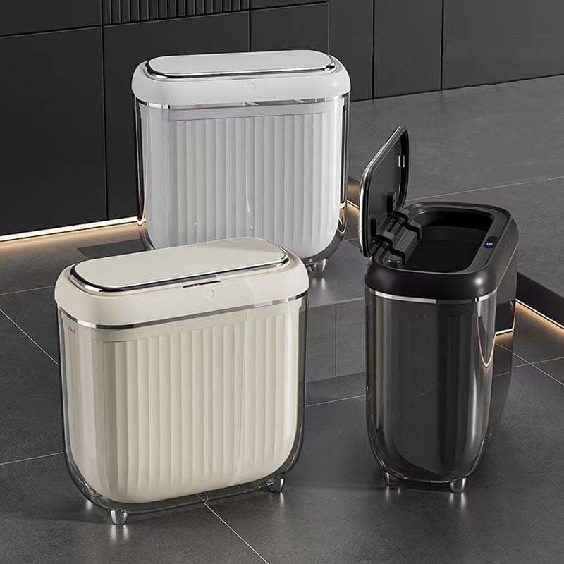Lixeira Automática com Sensor para Banheiro e Cozinha em Acrílico