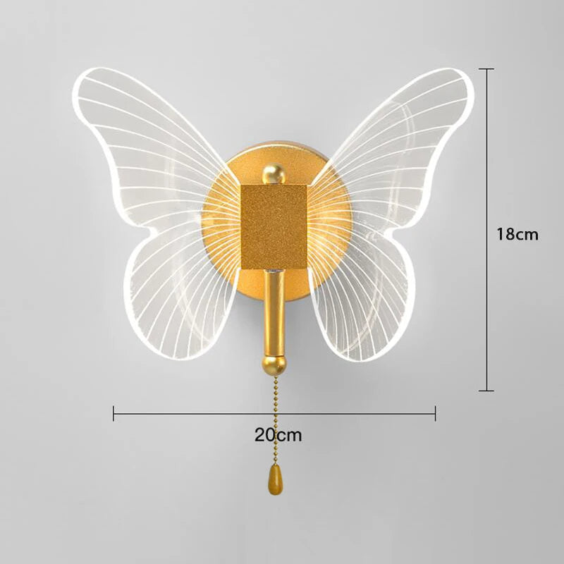 Luminária Pendente Borboleta em Cristal para Iluminação Decorativa