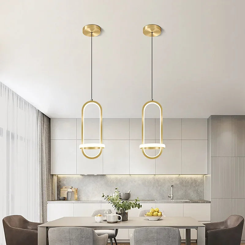 Luminária Pendente Estilo Nórdico Contemporâneo para Iluminação de Ambientes
