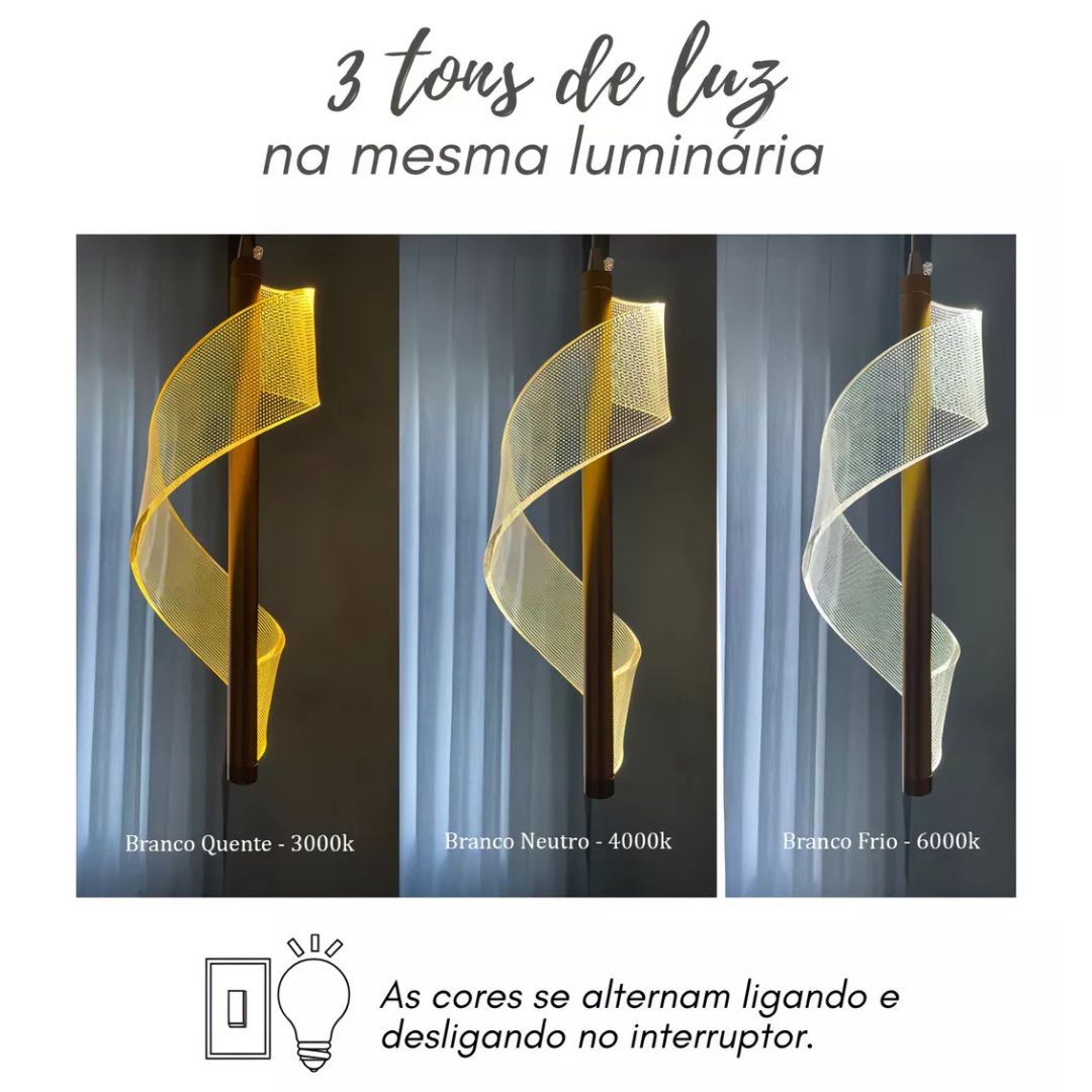 Luminária Pendente LED Nórdica para Iluminação Interior