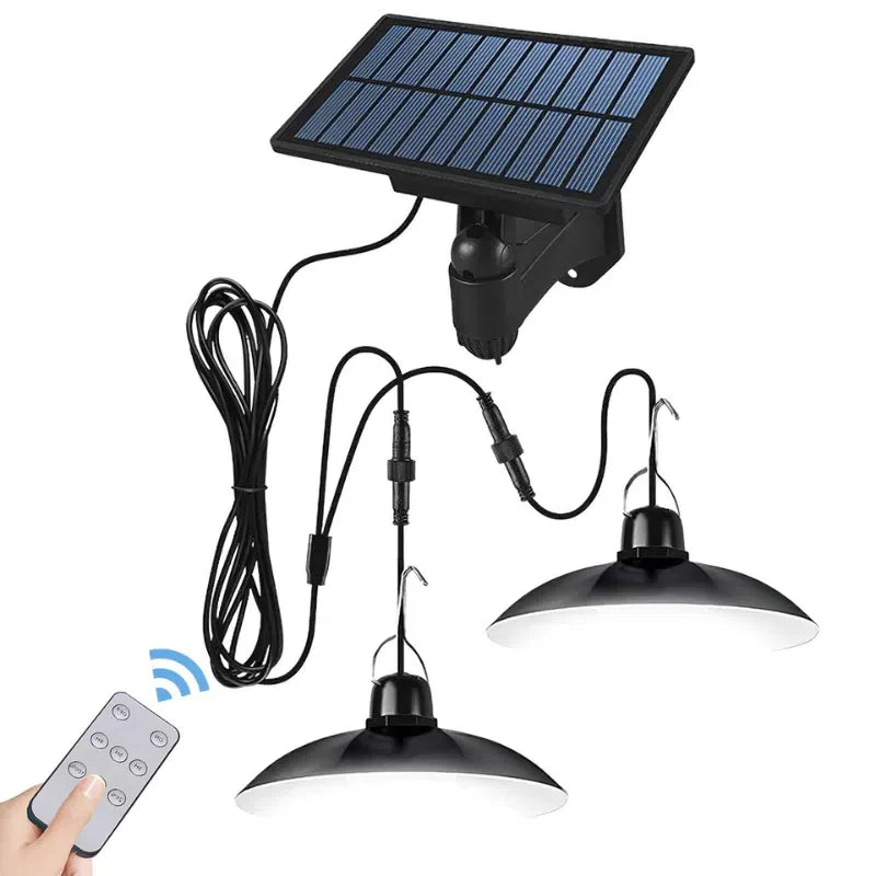 Luminária Pendente Solar com Controle Remoto para Iluminação Externa