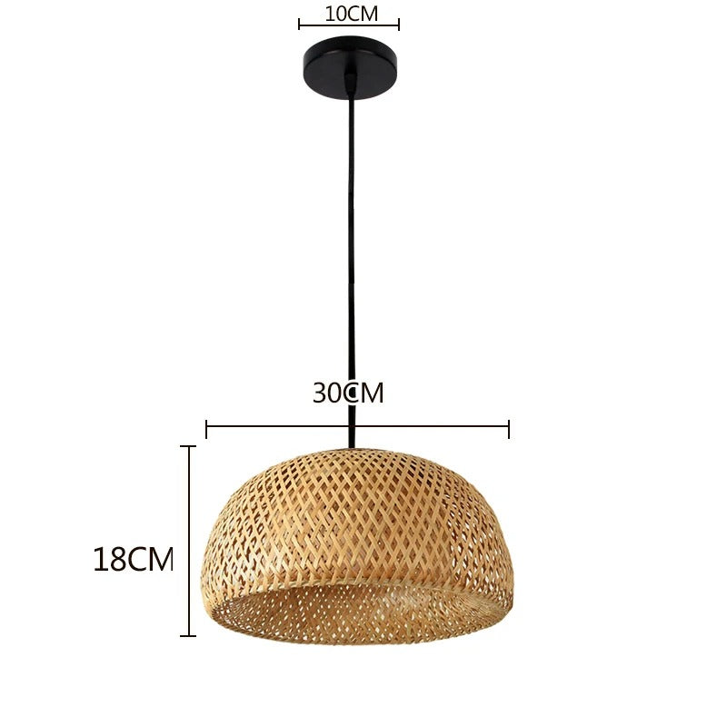 Luminária Pendente de Bambu Organic Loom - Design Sustentável e Elegante