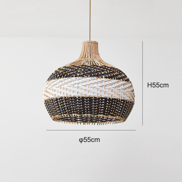 Luminária Pendente de Rattan Estilo Moderno para Decoração