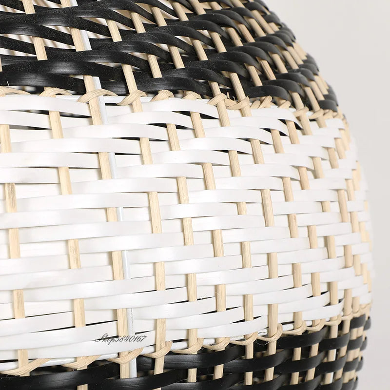 Luminária Pendente de Rattan Estilo Moderno para Decoração