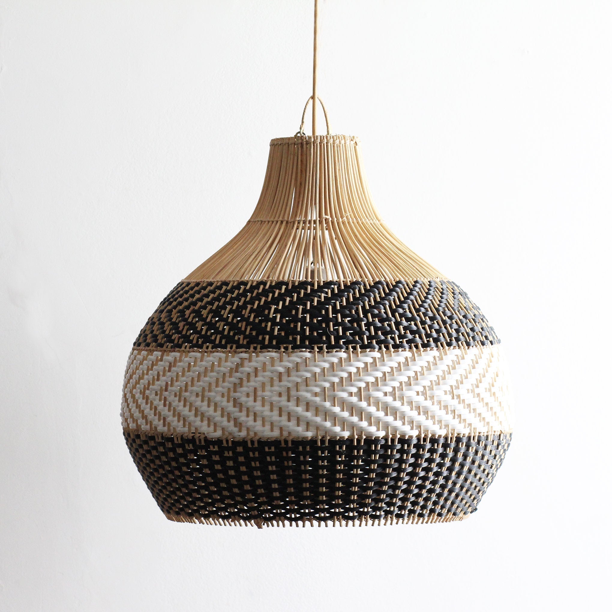 Luminária Pendente de Rattan Estilo Moderno para Decoração