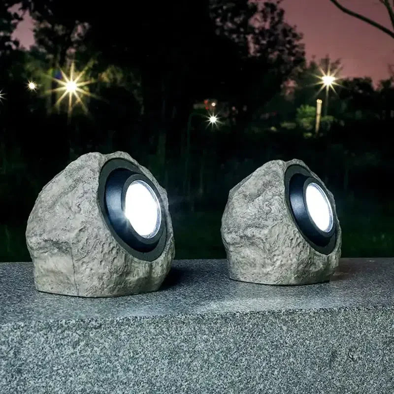 Luminária Solar LED Impermeável para Jardim - Urbane Rocks