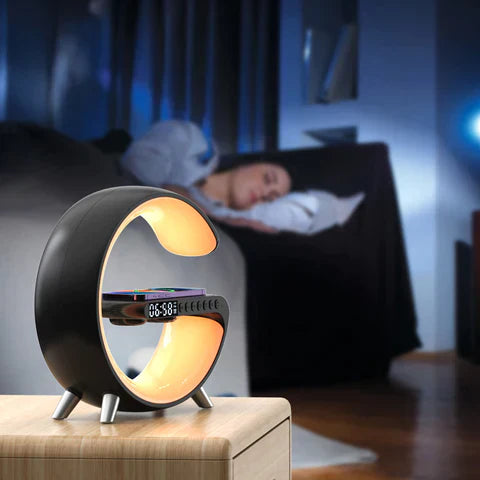 Luminária de Cabeceira Multifuncional 4 em 1 - Luz LED, Carregador USB e Controle Remoto
