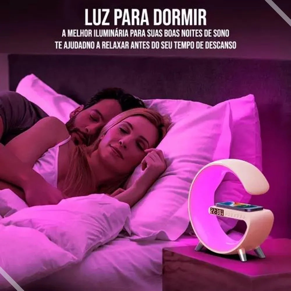 Luminária de Cabeceira Multifuncional 4 em 1 - Luz LED, Carregador USB e Controle Remoto