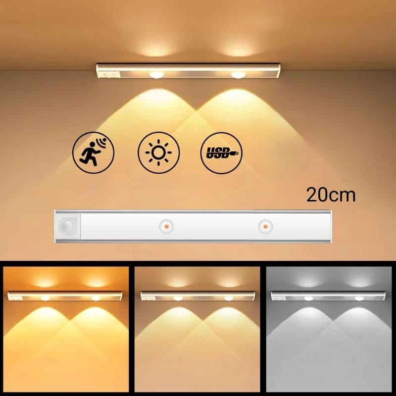 Luminária de LED Magnética com Sensor de Movimento para Iluminação Automática