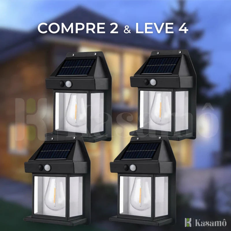 Luminária de Led Solar Inteligente à Prova d'Água - Iluminação Ecológica para Exteriores