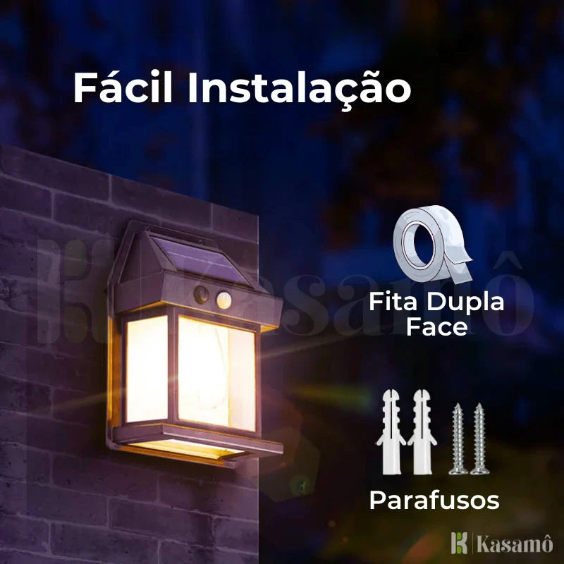 Luminária de Led Solar Inteligente à Prova d'Água - Iluminação Ecológica para Exteriores