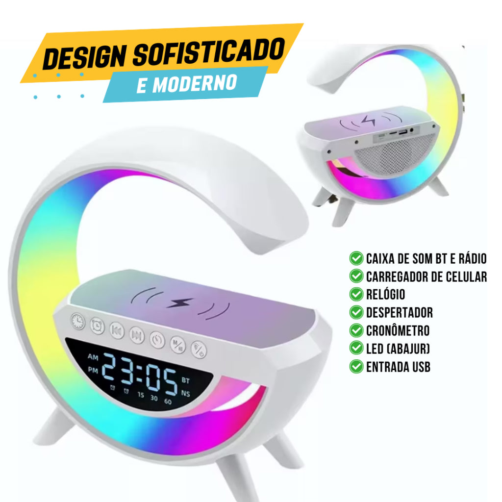 Luminária de Mesa Inteligente com Alto-falante Bluetooth Integrado
