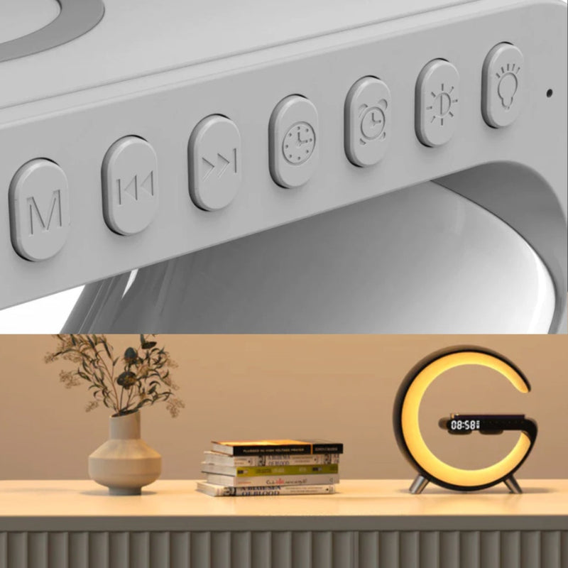 Luminária de Mesa Inteligente com Alto-falante Bluetooth Multifuncional