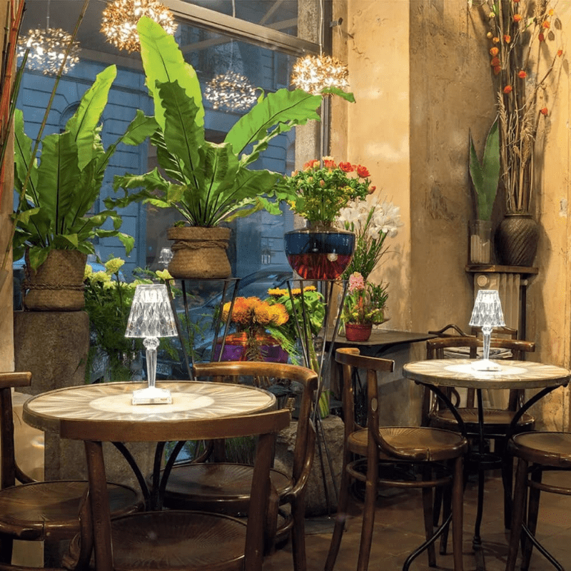 Luminária de Mesa LED Diamante USB 3 em 1 Sem Fio - Iluminação Moderna e Portátil