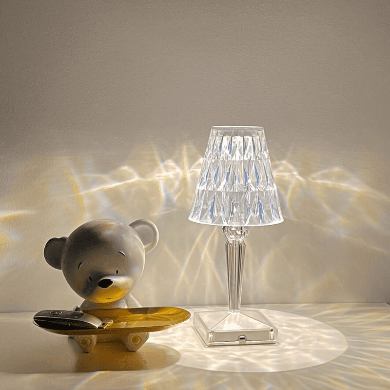 Luminária de Mesa LED Diamante USB 3 em 1 Sem Fio - Iluminação Moderna e Portátil