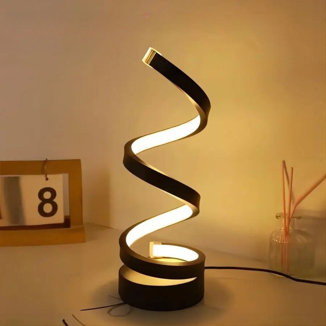 Luminária de Mesa LED Ondulada Estilo Nórdico