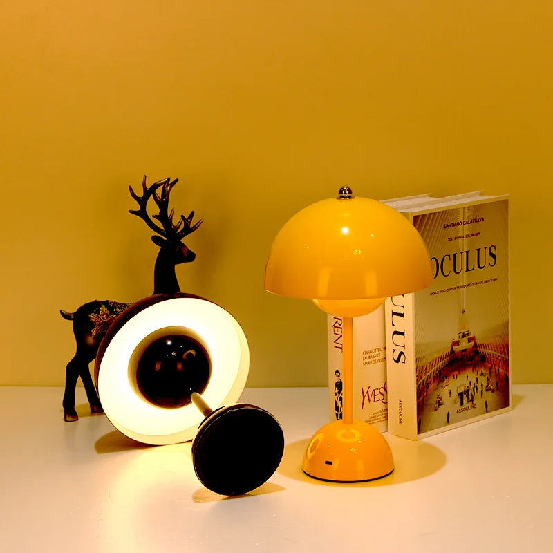 Luminária de Mesa LED Touch Estilo Cogumelo - Iluminação Moderna e Funcional