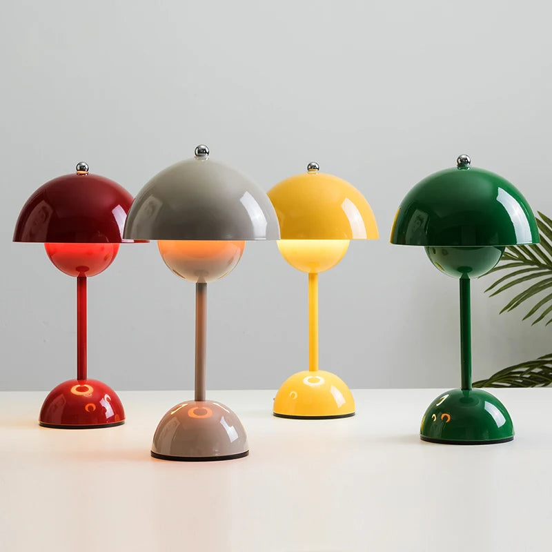 Luminária de Mesa LED Touch Estilo Cogumelo - Iluminação Moderna e Funcional