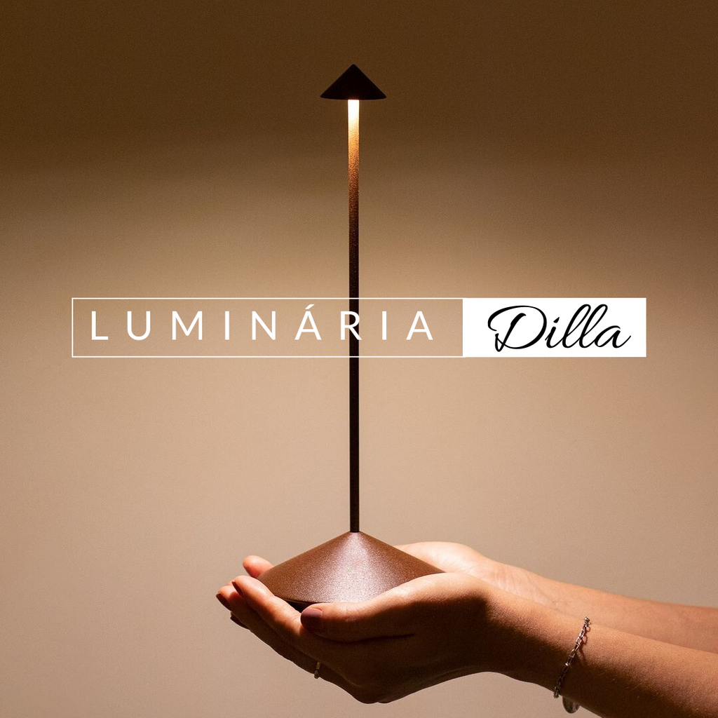 Luminária de Mesa Portátil Dilla - Iluminação Compacta e Moderna para Escritório e Estudo