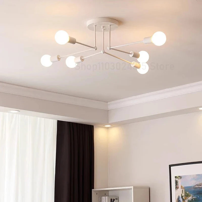 Luminária de Sobrepor Moderna com Lâmpada Exposta - Design Elegante para Iluminação