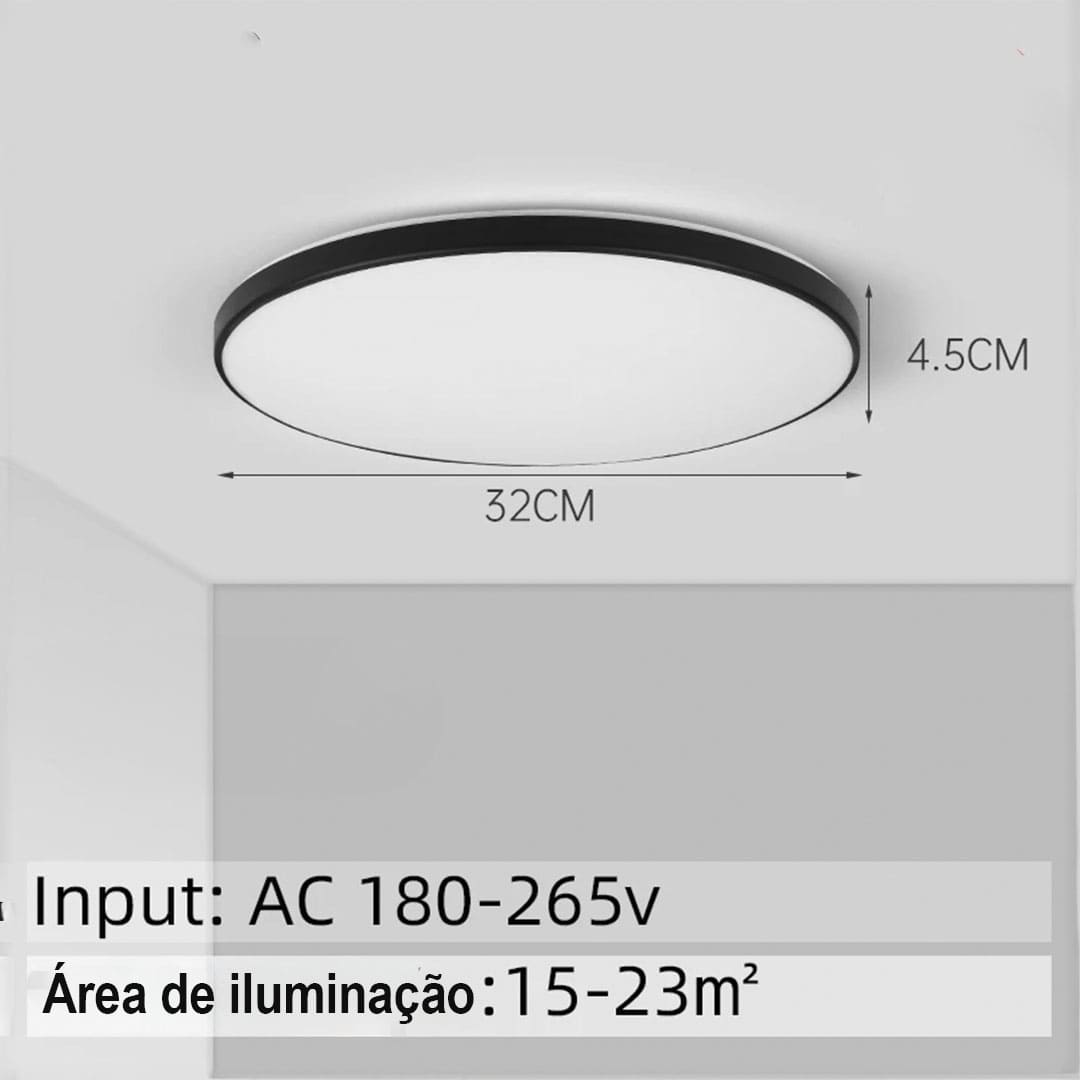 Luminária de Teto LED Redonda Moderna para Sobrepor - Iluminação Elegante