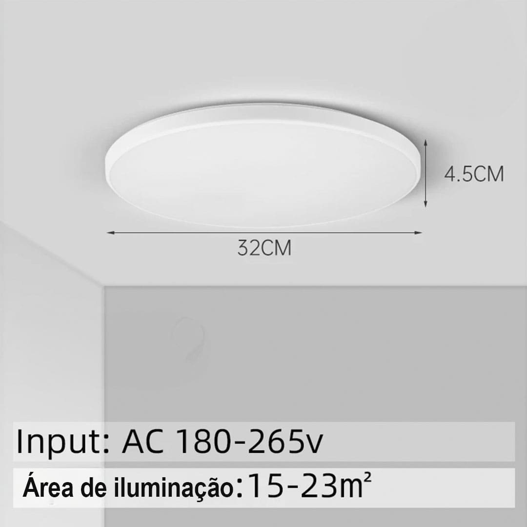 Luminária de Teto LED Redonda Moderna para Sobrepor - Iluminação Elegante