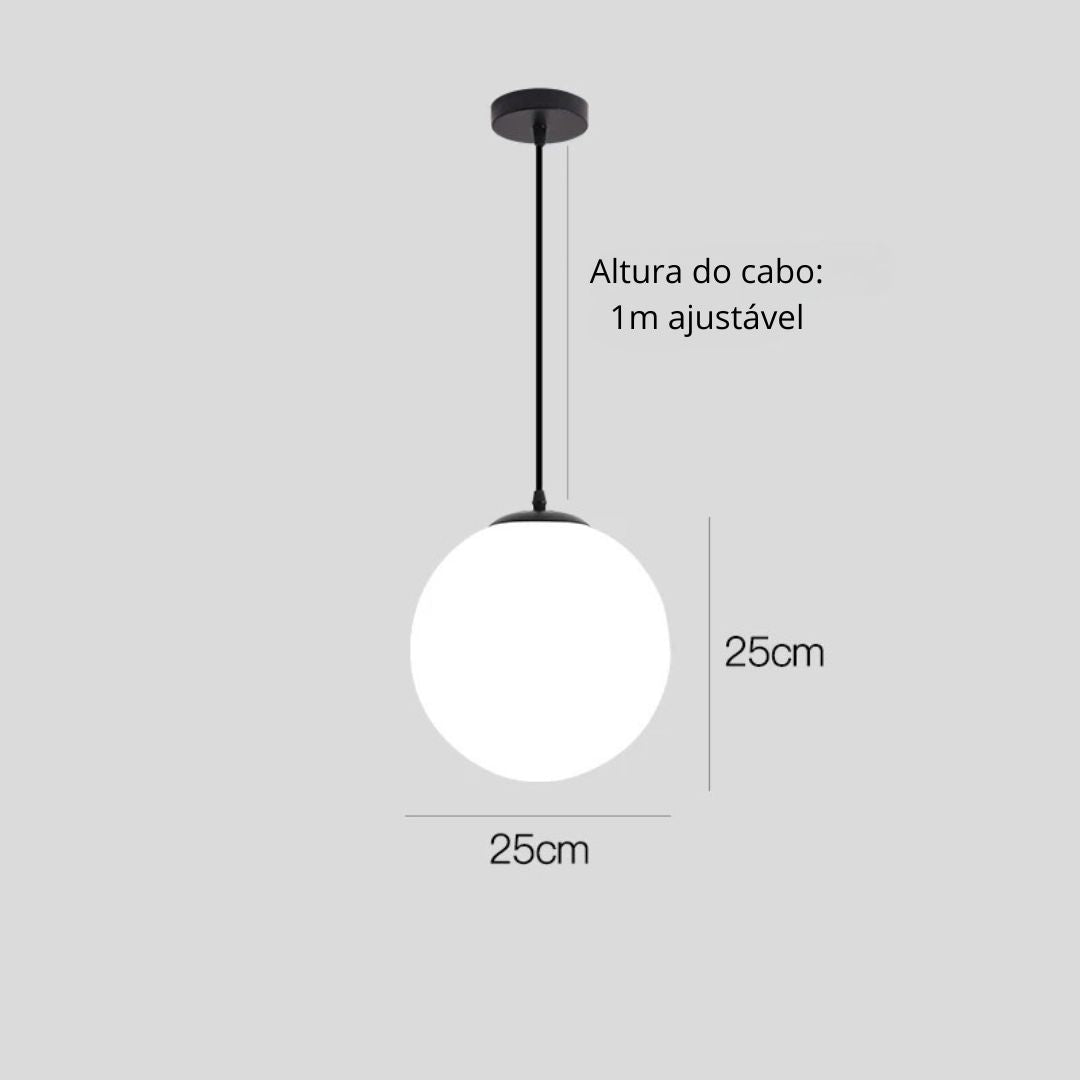 Luminária de Teto Minimalista em Globo LED - Design Moderno e Eficiente