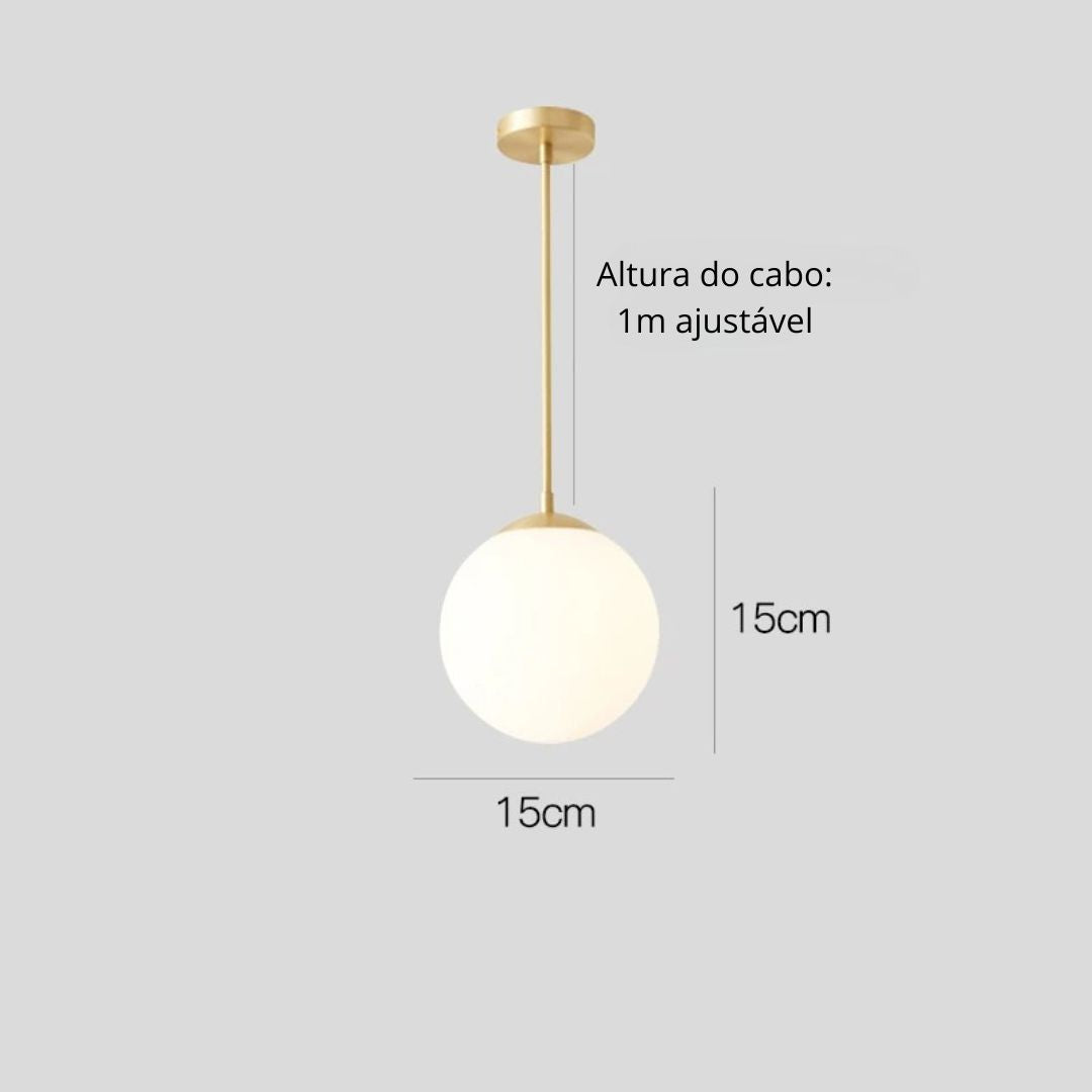 Luminária de Teto Minimalista em Globo LED - Design Moderno e Eficiente
