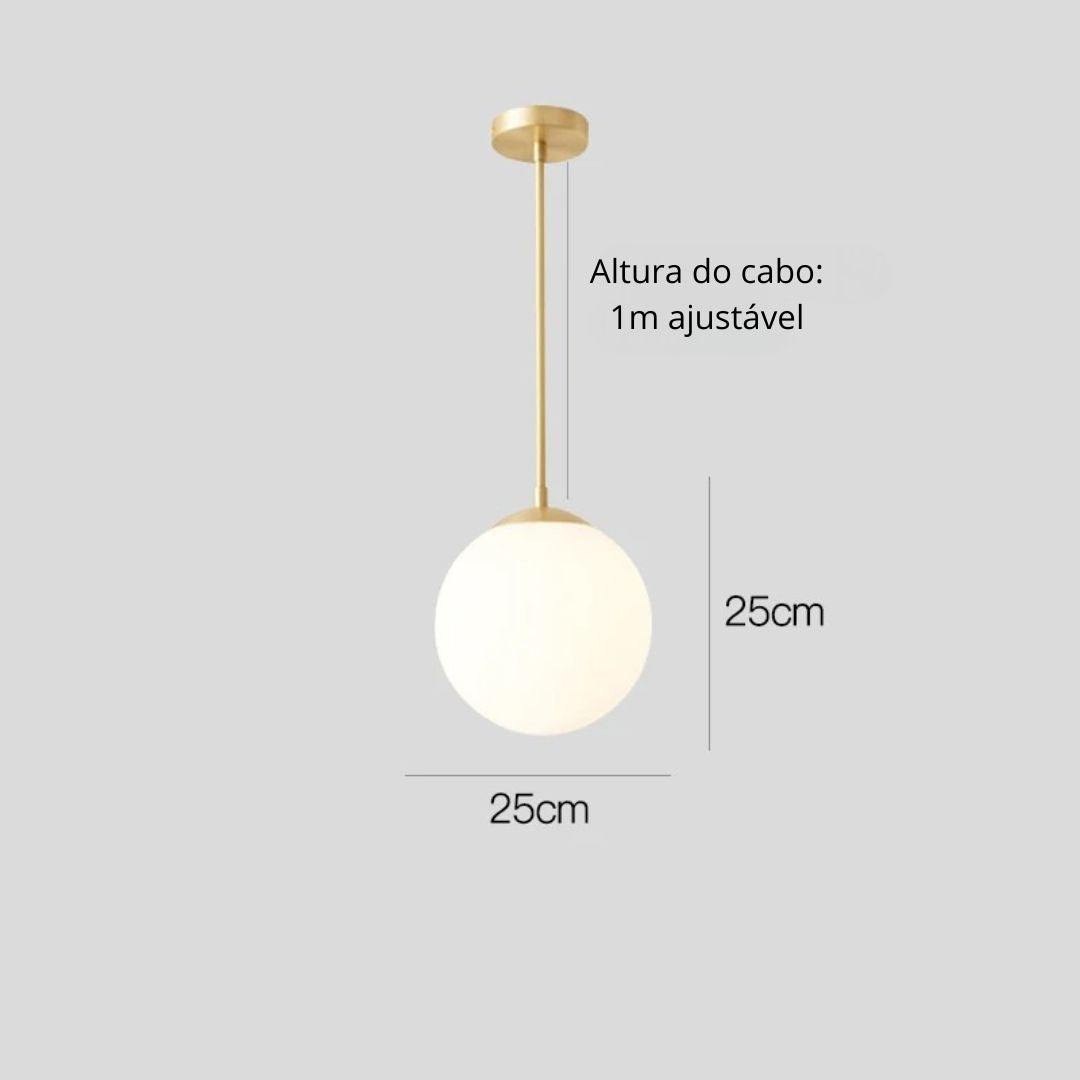 Luminária de Teto Minimalista em Globo LED - Design Moderno e Eficiente