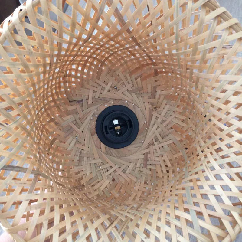 Luminária de Teto de Bambu Rattan para Decoração de Ambientes