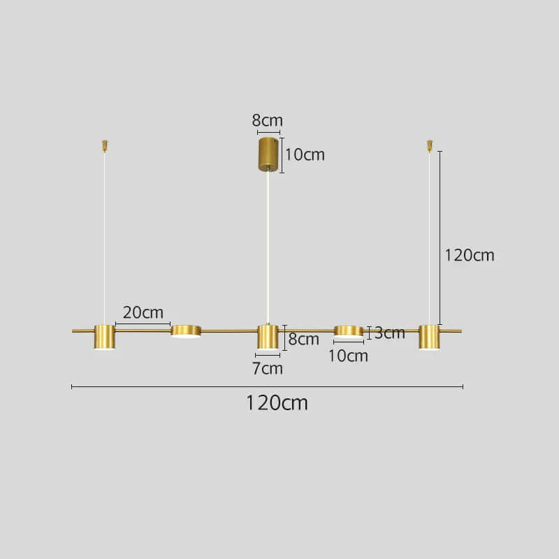 Lustre Moderno para Sala de Estar Saint Louise - Iluminação Elegante e Estilizada