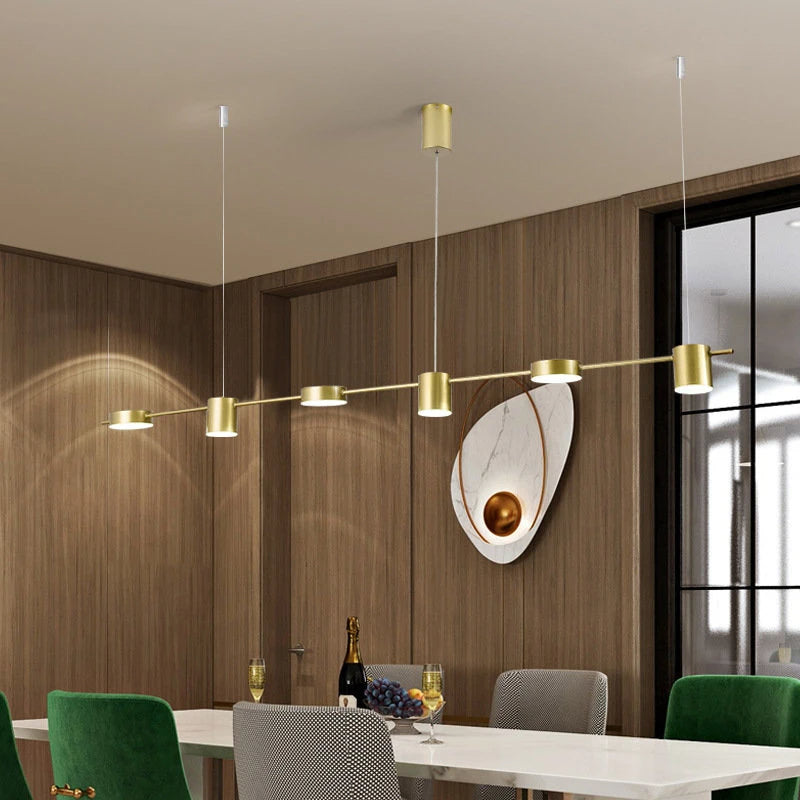 Lustre Moderno para Sala de Jantar Montreal - Iluminação Elegante e Sofisticada