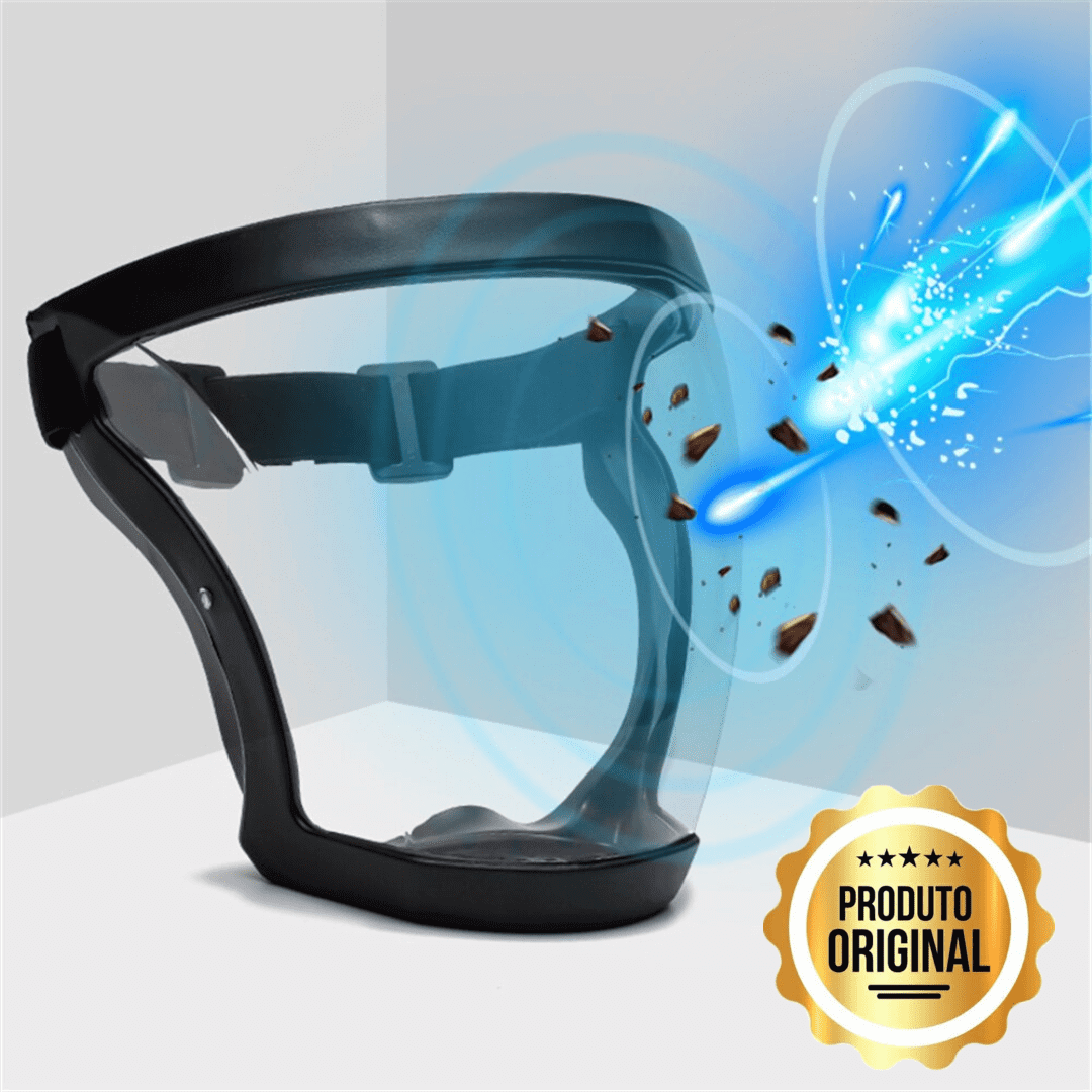 Máscara de Proteção Indestrutível Antiembaçante para Rosto - Face Shield