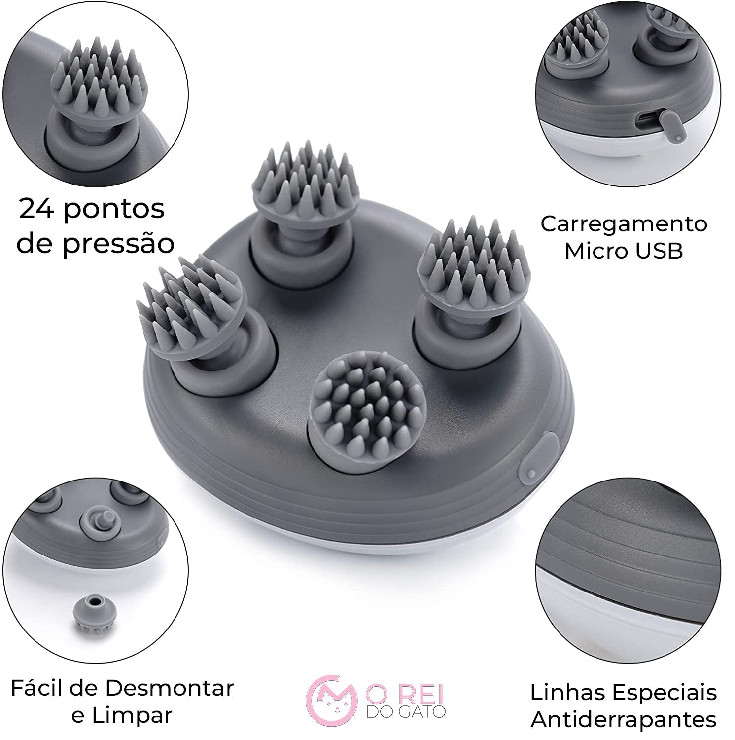Massageador Elétrico para Animais de Estimação - Relaxamento e Alívio de Estresse