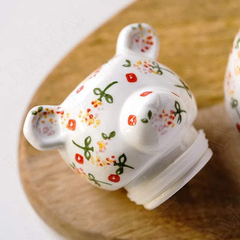 Meladeira de Cerâmica Urso Doce - Feita à Mão, Ideal para Servir Mel