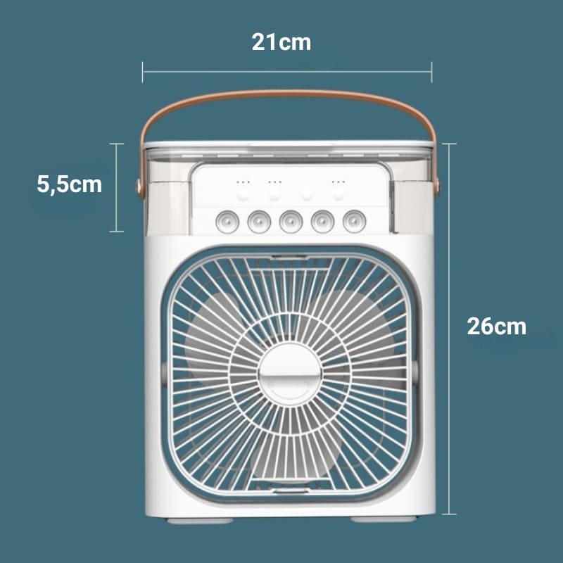 Mini Ar Condicionado Ventilador de Mesa e Umidificador Compacto