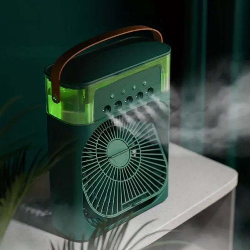 Mini Ar Condicionado Ventilador de Mesa e Umidificador Compacto