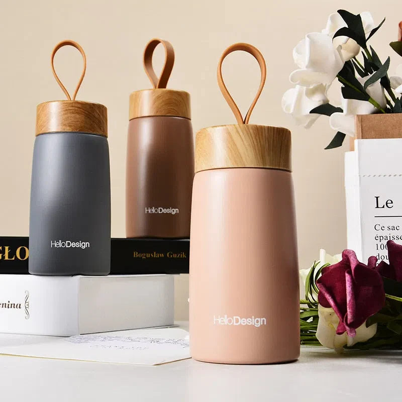 Mini Garrafa Térmica Hello Design 260ml - Ideal para Bebidas Quentes e Frias