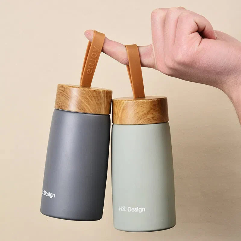 Mini Garrafa Térmica Hello Design 260ml - Ideal para Bebidas Quentes e Frias