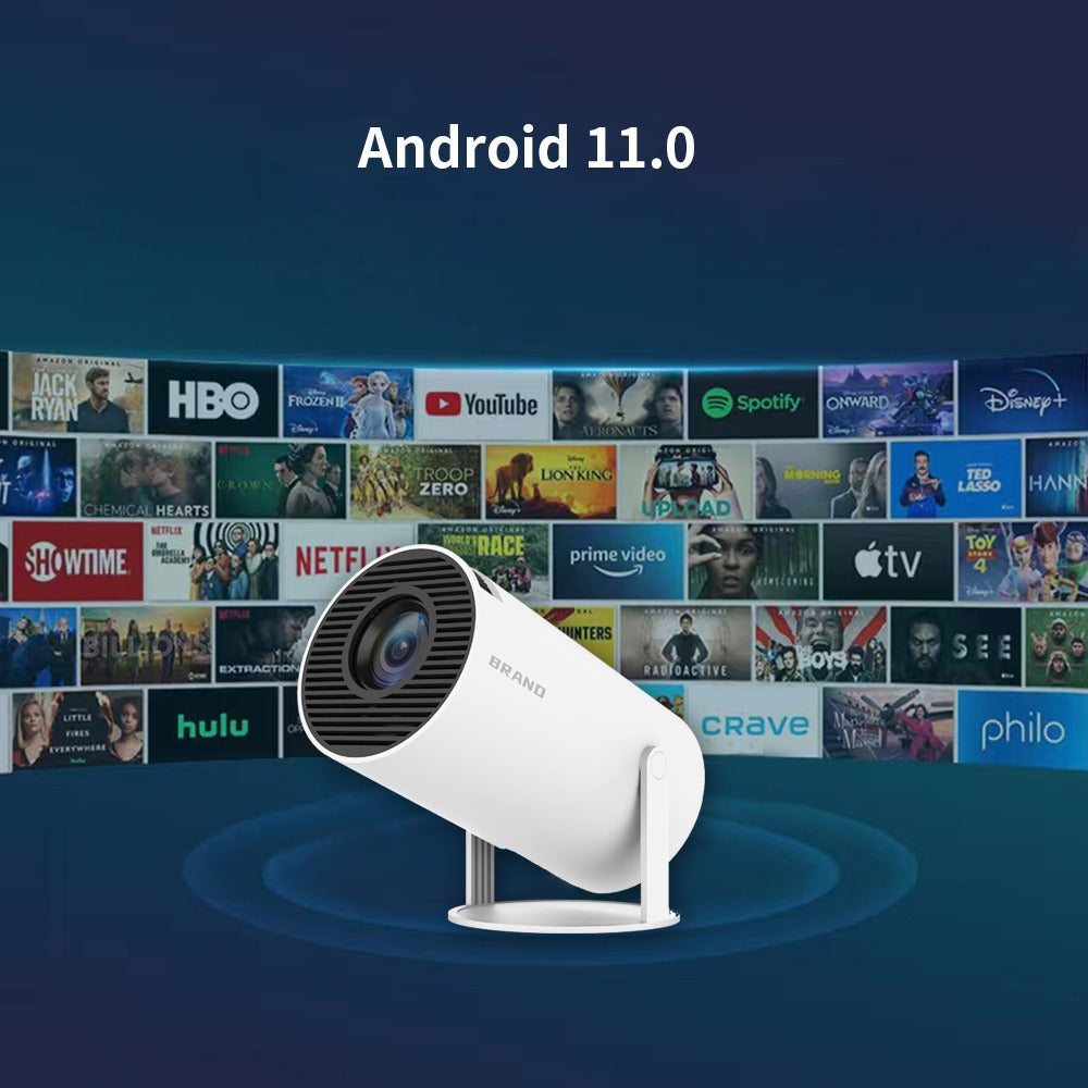 Mini Projetor Smart TV 4K - Projetor Portátil para Cinema em Casa
