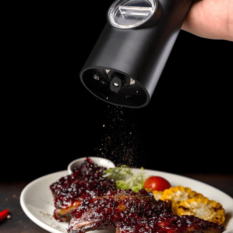 Moedor Elétrico de Pimenta e Sal do Himalaia - Utensílio de Cozinha para Temperos