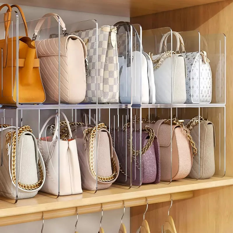 Organizador de Bolsa Acrílico com Divisórias para Acessórios