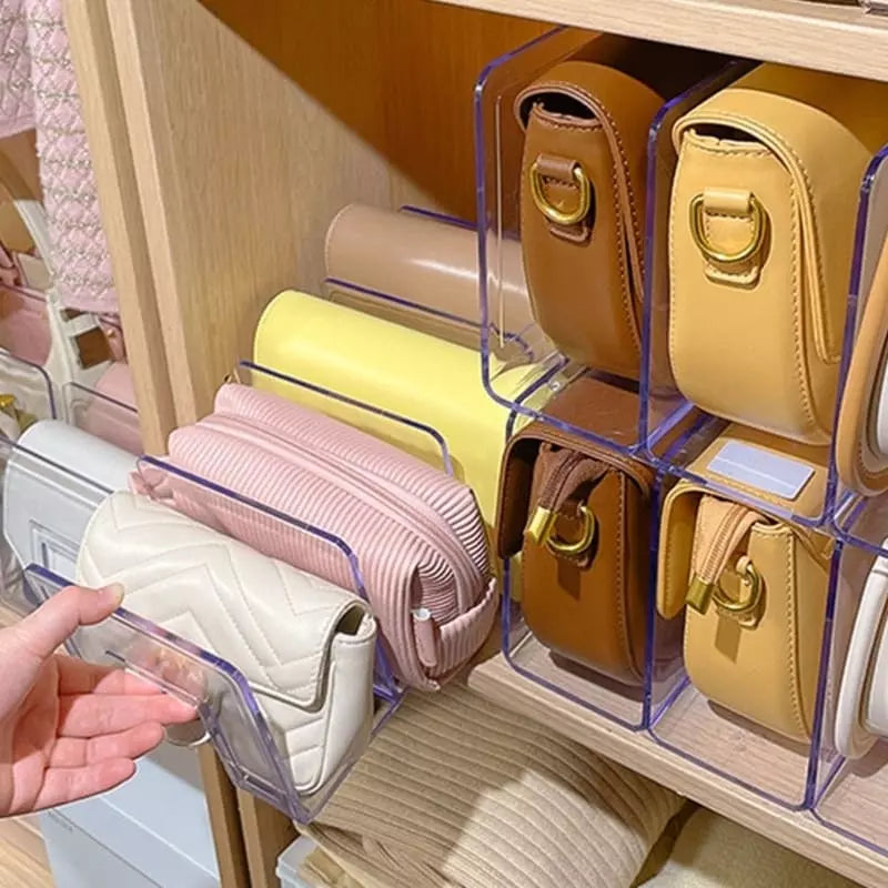 Organizador de Bolsa Acrílico com Divisórias para Acessórios