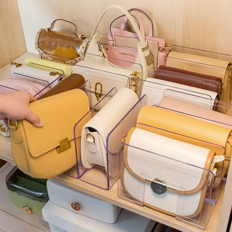 Organizador de Bolsa Acrílico com Divisórias para Acessórios