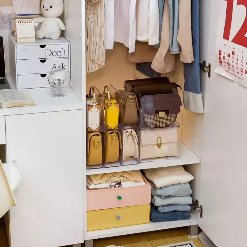 Organizador de Bolsa Acrílico com Divisórias para Acessórios