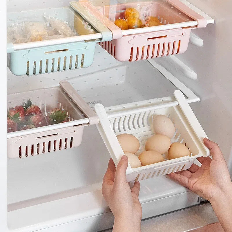 Organizador de Geladeira - Cesta Multifuncional para Armazenamento