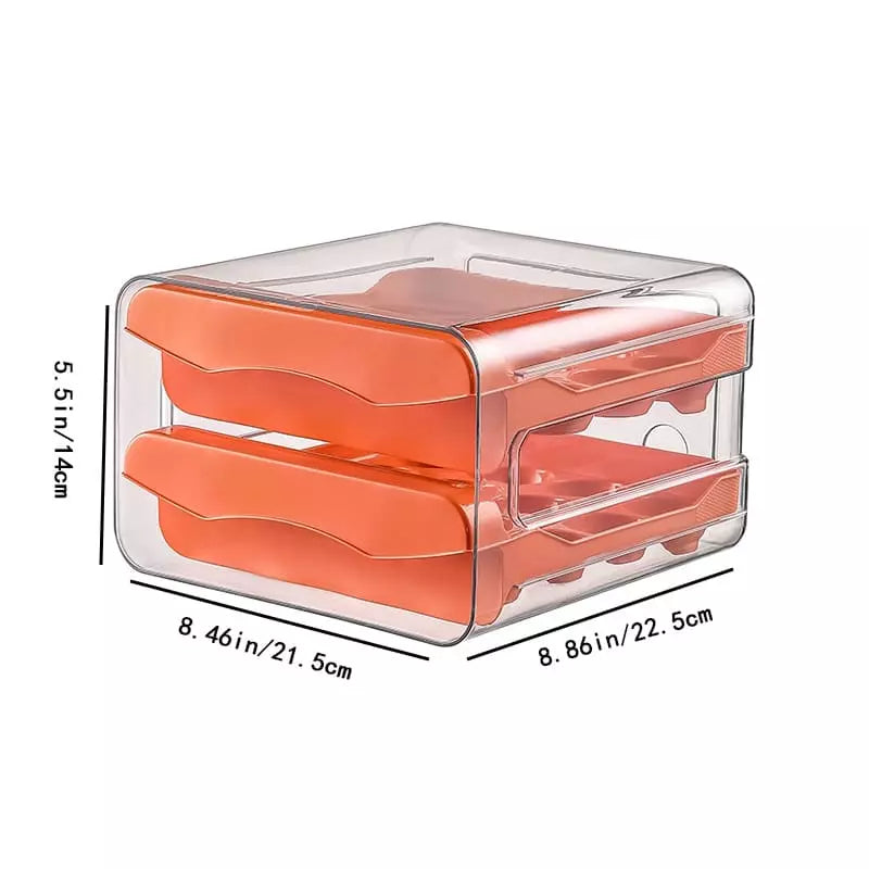 Organizador de Geladeira com Gavetas para Ovos e Compartimentos